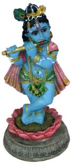 Lotus Krishna 3.5 inches statue